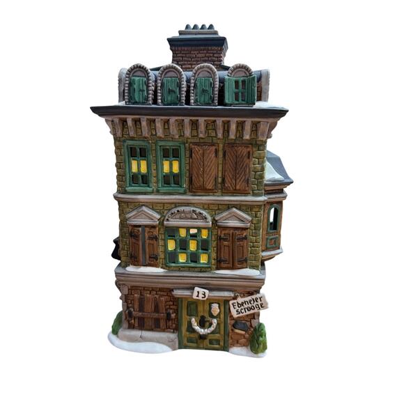 other Other - Department 56 Dickens Village Ebenezer Scrooge House #13 Lighted Christmas